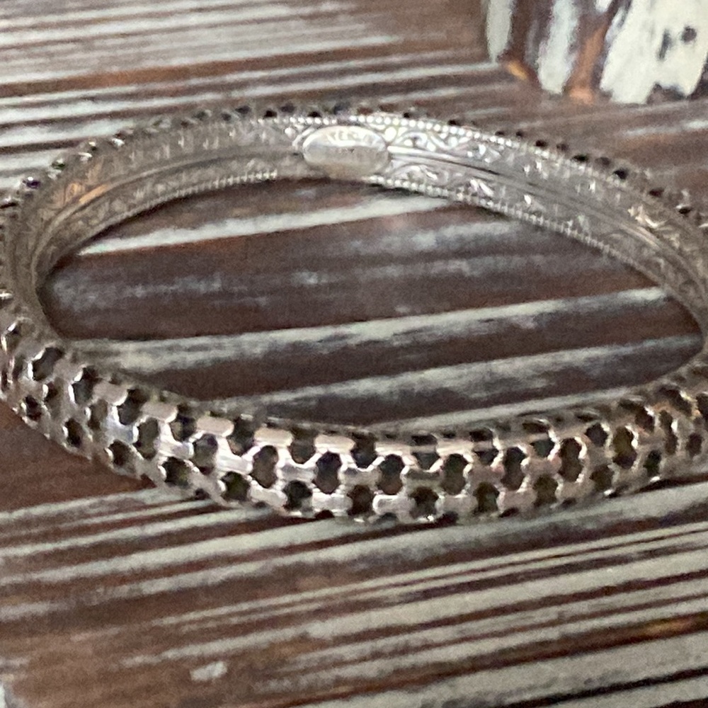 Vintage Sterling Silver Openwork From Filagree Ba… - image 3